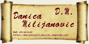 Danica Milijanović vizit kartica
